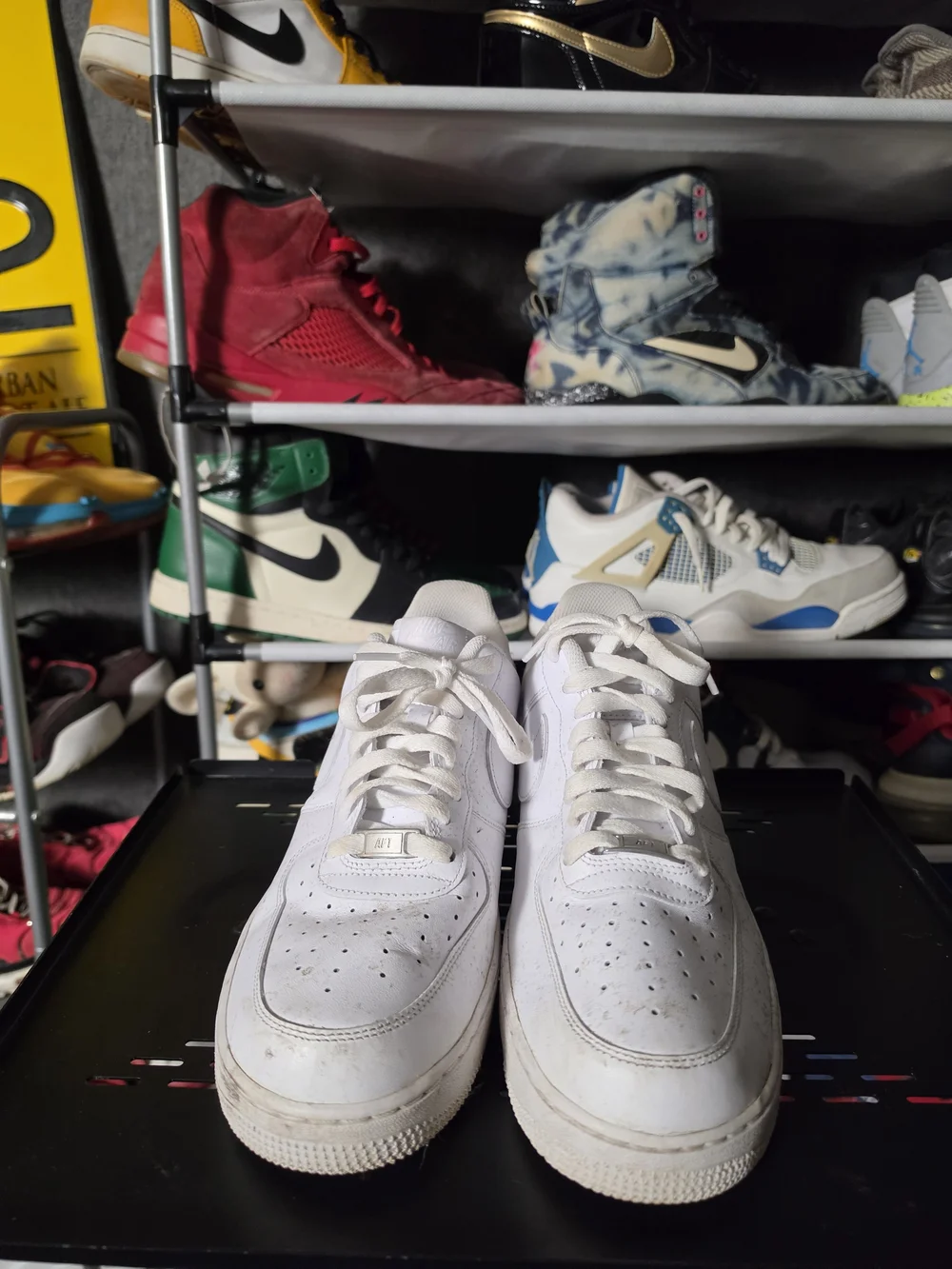 🔥 Nike AF1 Air Force One Men Size 10 White Low-Top Athletic Sneakers